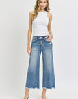 Risen High Rise Cropped Flare Jeans