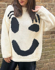 Contrast Drop Shoulder Long Sleeve Sweater