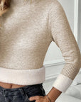 Mock Neck Long Sleeve Sweater