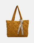 Quilted Nylon Large Tote Bag