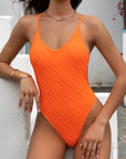 Sienna Backless Spaghetti Strap One-Piece Swimwear Sentient Beauty Fashions Apaparel & Accessories