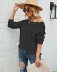 Round Neck Drop Shoulder Sweater