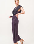 And The Why Laced Surplice Tie Waist Jumpsuit