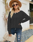 Round Neck Drop Shoulder Sweater