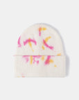 Tie-Dye Cuffed Rib-Knit Beanie Hat