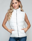 Snobbish Zip Up Turtleneck Vest with Pockets