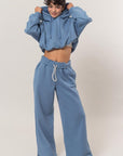 HYFVE Bubble Hem Cropped Hoodie