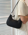 Gray PU Leather Shoulder Bag Sentient Beauty Fashions Apaparel & Accessories
