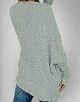 Double Take Pocketed Open Front Long Sleeve Cardigan