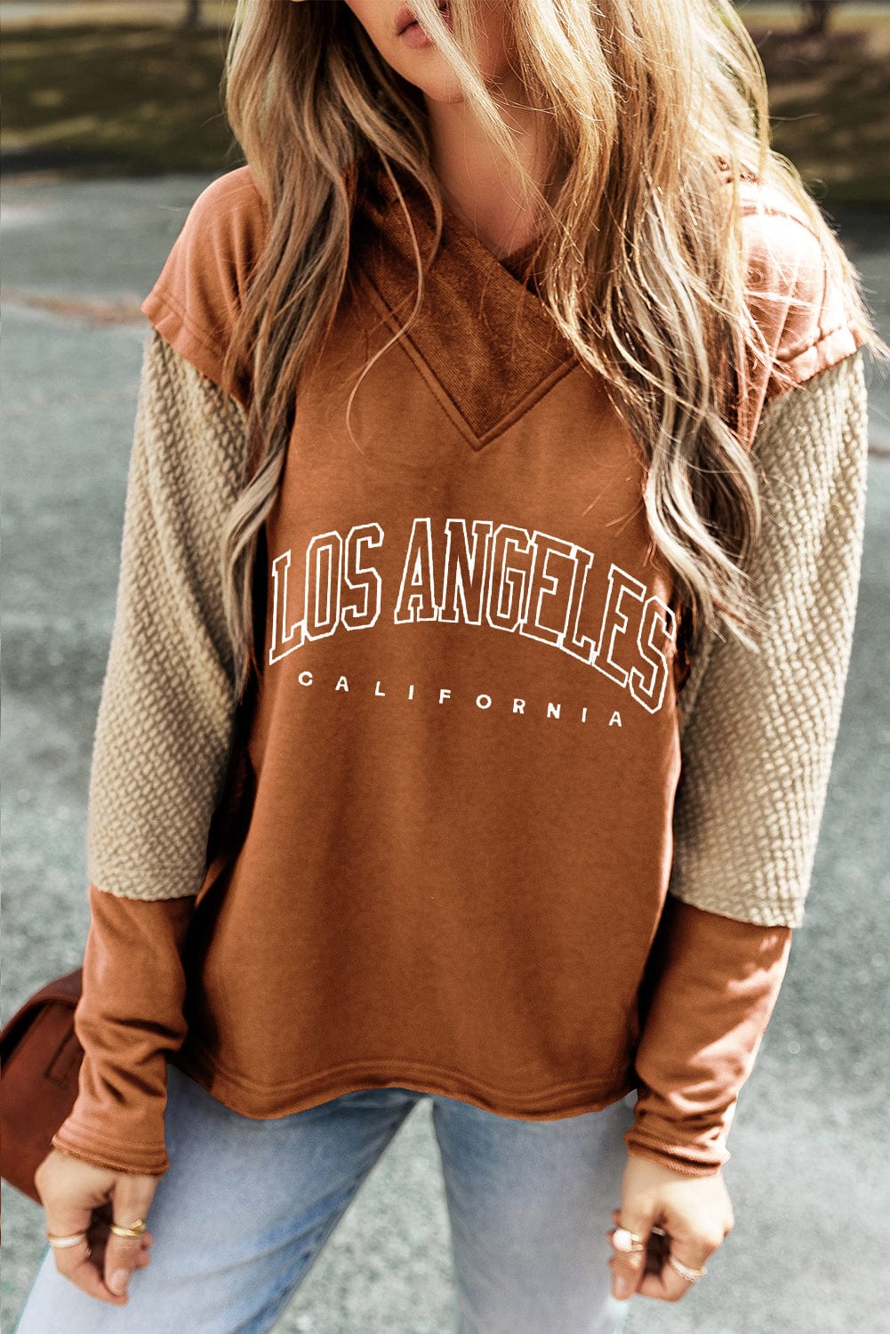 Sienna Letter Graphic Long Sleeve Hoodie