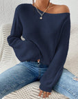 Honey Single Shoulder Long Sleeve Sweater