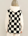 Double Take Full Size Zip Up Checkered Vest Cost