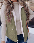 Fuzzy Zip Up Vest Coat with Pockets