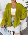 Open Front Dropped Shoulder Cardigan