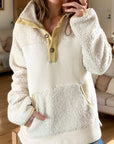 Mock Neck Long Sleeve Sherpa Sweatshirt