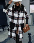 Plaid Button Down Hooded Jacket