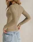 V-Neck Long Sleeve T-Shirt