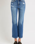 RISEN Full Size Tummy Control High Rise Crop Bootcut Jeans