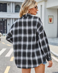 Lovelet Plaid Collared Neck Button Down Jacket