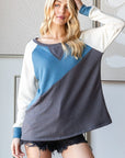 HOPELY Color Block Long Sleeve T-Shirt