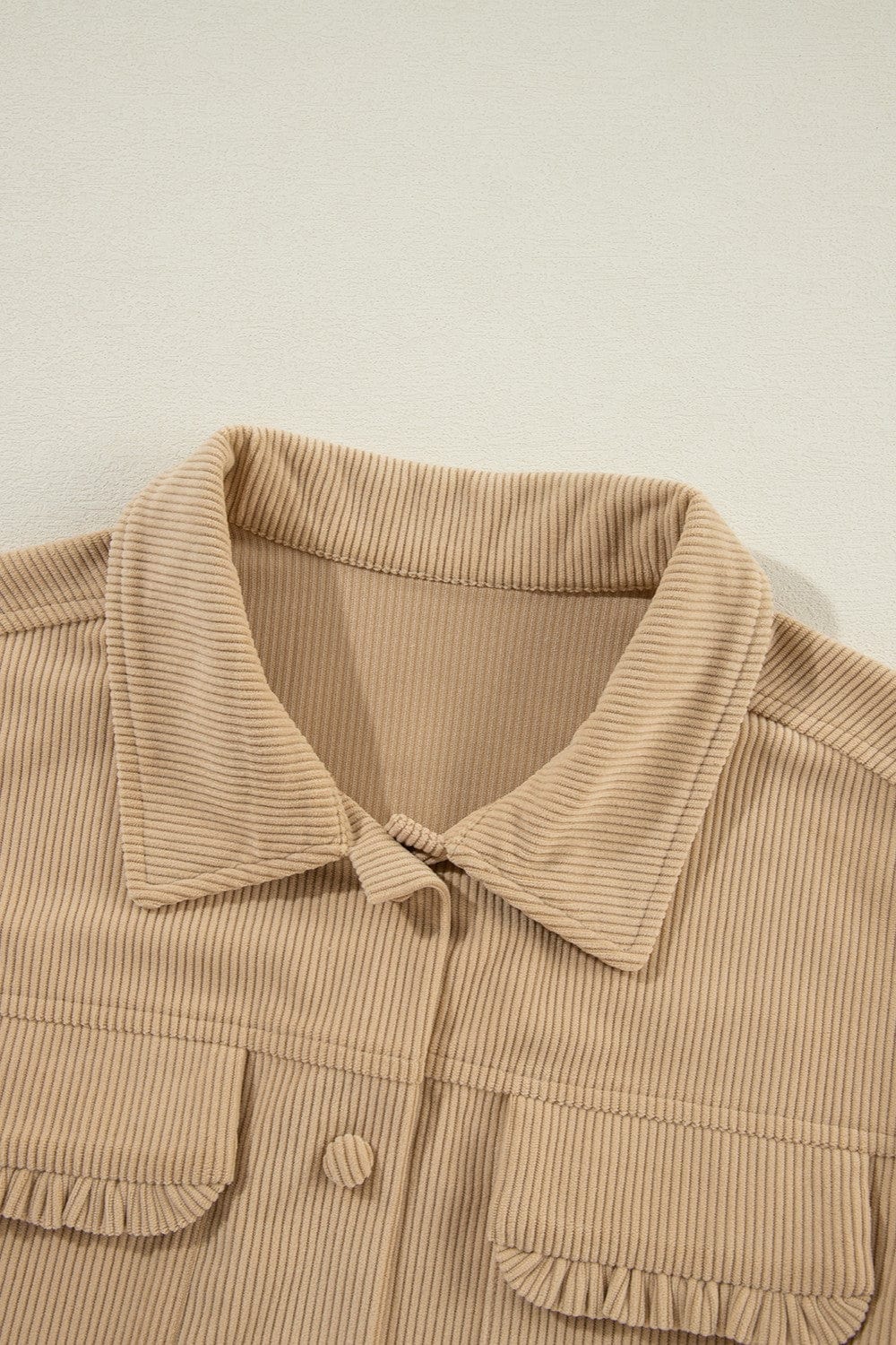 Rosy Brown Button Up Long Sleeve Jacket