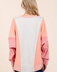 Mittoshop Mineral Wash Color Block Sweatshirt