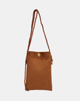 Suede Snap Down Crossbody Bag