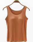 Sienna Full Size Wide Strap Modal Tank with Bra Sentient Beauty Fashions Apparel & Accessories