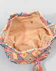 Drawstring Tassel Geometric Shoulder Bag