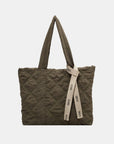 Quilted Nylon Large Tote Bag