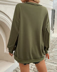 Devine Half Button Long Sleeve Sweatshirt