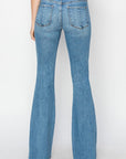 RISEN Mid Rise Flare Jeans with Pockets