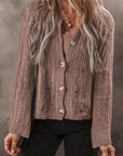 Button Up Long Sleeve Cardigan