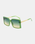 White Smoke Polycarbonate Frame Square Sunglasses