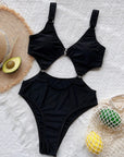 Cutout Plunge One-Piece Swimwear