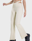 Light Gray Tied Mid-Rise Waist Active Pants