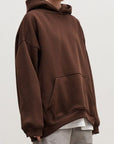 Pocketed Dropped Shoulder Long Sleeve Hoodie