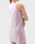 Light Gray Round Neck Sleeveless Active Dress