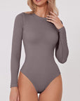 Round Neck Long Sleeve Bodysuit