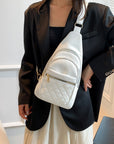 Black PU Leather Sling Bag Sentient Beauty Fashions Bag