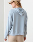 Light Gray Le Lis Half Zip Drawstring Mock Neck Hoodie