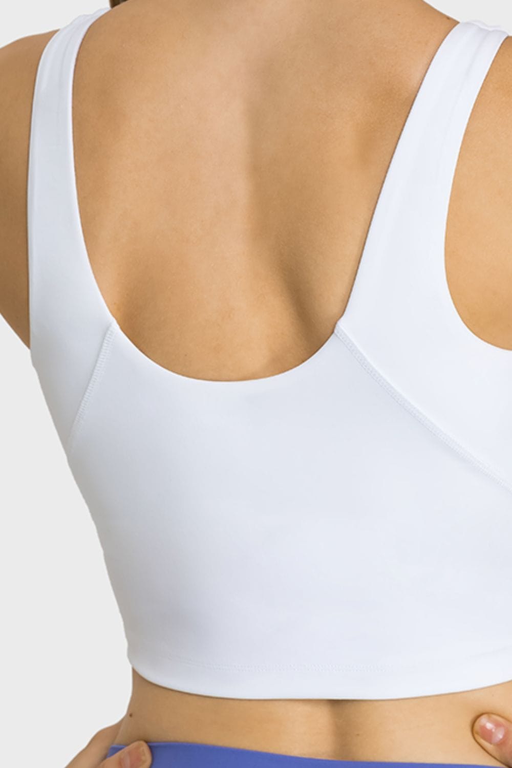 Lavender Feel Like Skin Highly Stretchy Cropped Sports Tank