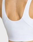 Lavender Feel Like Skin Highly Stretchy Cropped Sports Tank Sentient Beauty Fashions Apaparel & Accessories