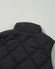 Snap Down Texture Vest Coat with Pockets