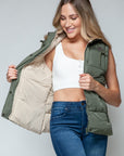 Snobbish Snap and Zip Closure Hooded Vest