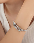 Rosy Brown Titanium Steel Wrap Bracelet Sentient Beauty Fashions jewelry