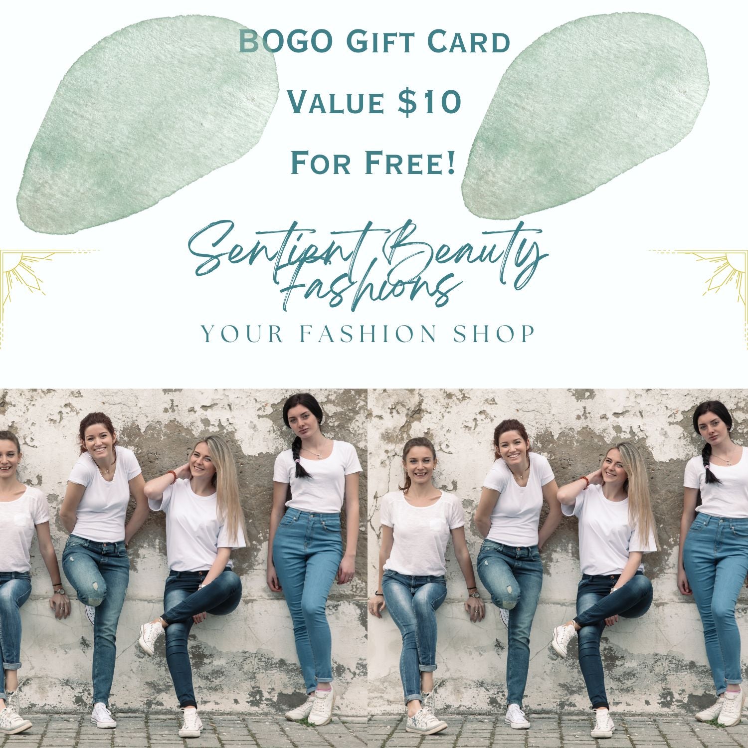 Gray Add this FREE $10 Gift Card to your cart, then spend $40 to make it free Sentient Beauty Fashions