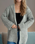 Sequin Detail Long Sleeve Hooded Cardigan