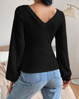 Honey V-Neck Long Sleeve T-Shirt