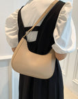 Gray PU Leather Shoulder Bag Sentient Beauty Fashions Apaparel & Accessories